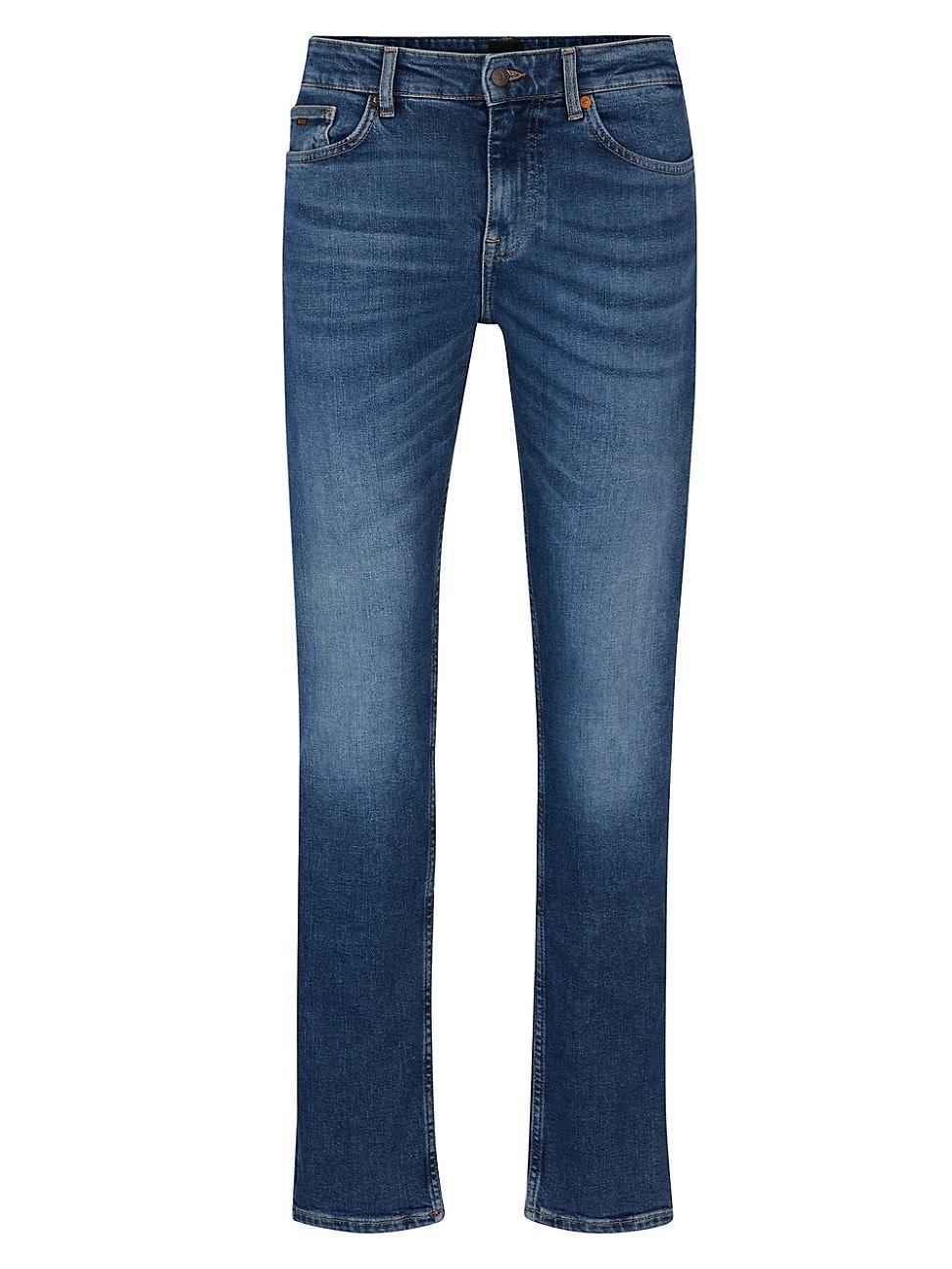 Mens Slim-Fit Jeans In Comfort-Stretch Denim Product Image