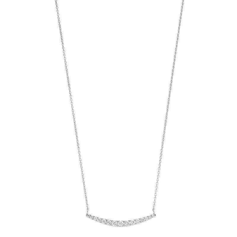 Ava Blue 14k White Gold 1/3 Carat T.W. Diamond Necklace, Womens 14k Whgold Product Image