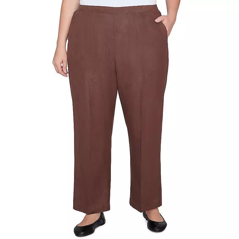 Plus Size Alfred Dunner Classic Medium Pants, Womens Brown Product Image