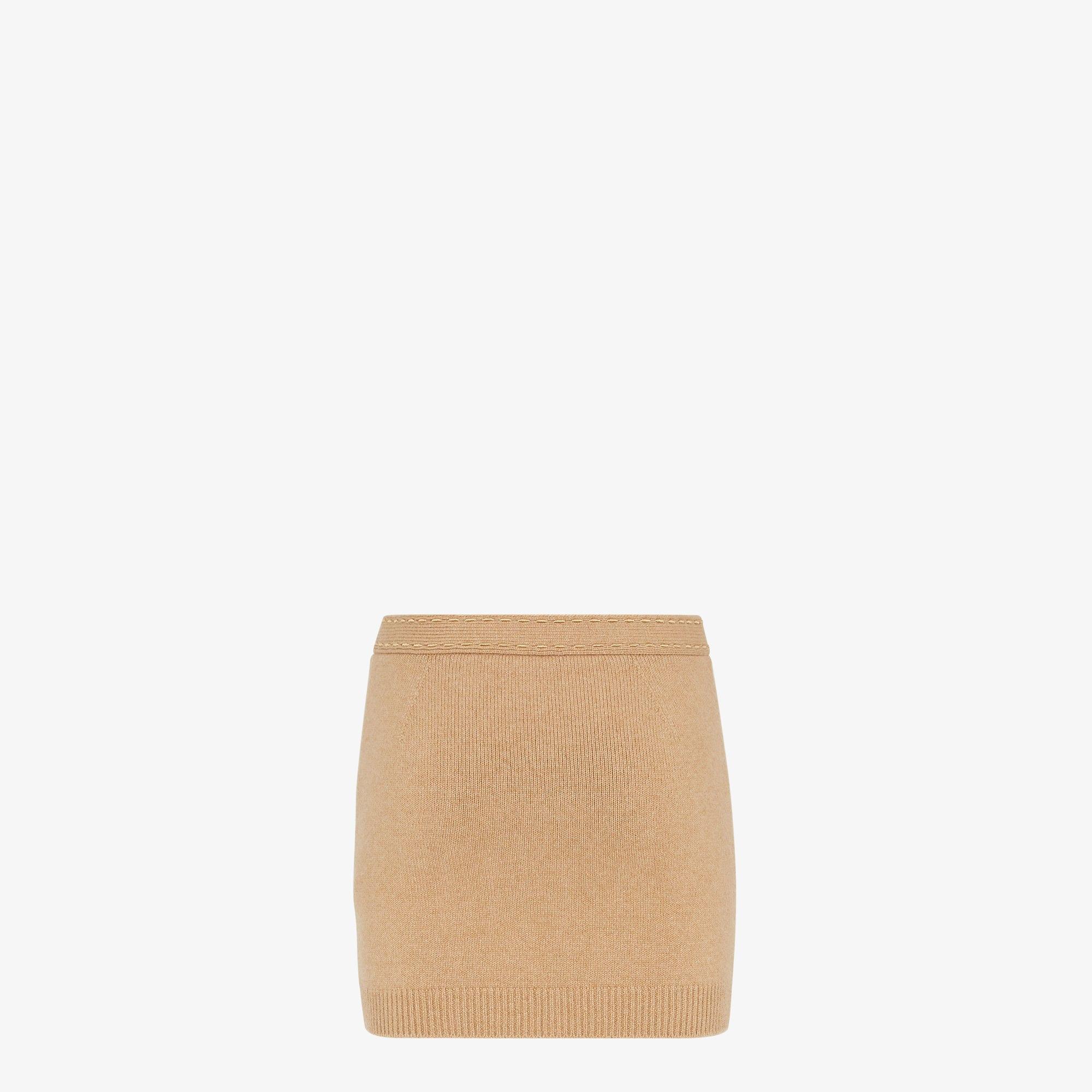 SkirtLight brown cashmere mini skirt Product Image