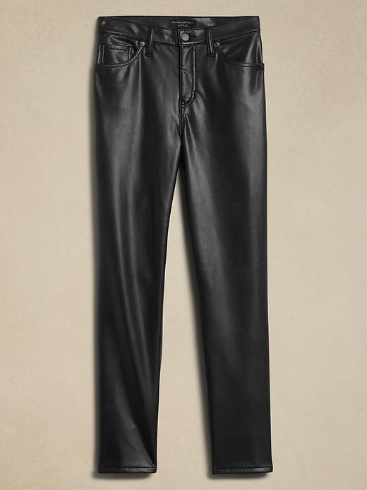 Vegan Leather High-Rise Slim Pant product image