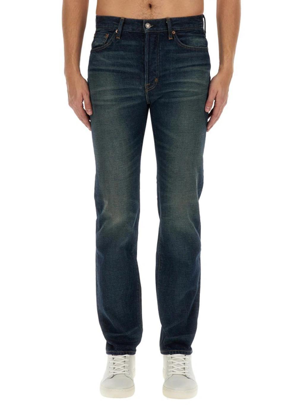 TOM FORD Straight-leg Selvedge Jeans In Denim Product Image