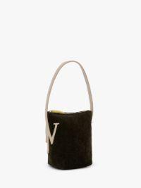 MINI ANCHOR HOBO - CHENILLE TOP HANDLE BAG in green | JW Anderson US  Product Image