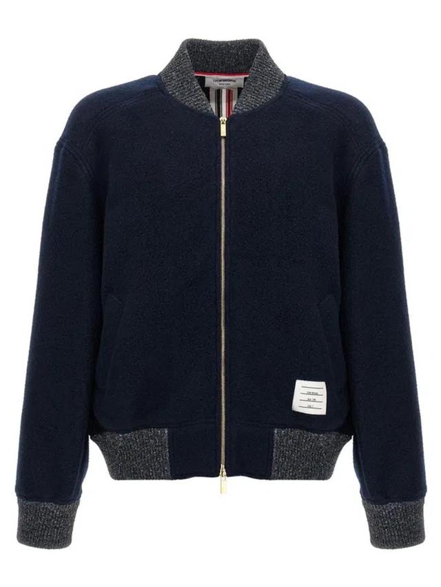 THOM BROWNE Coats In Blue Product Image