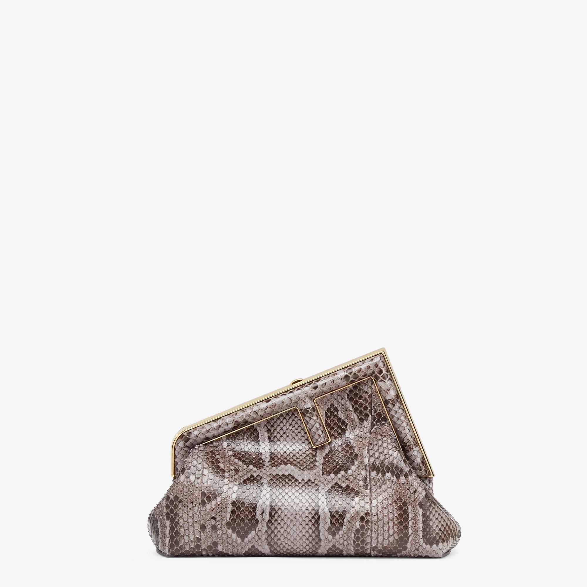 Fendi First SmallDark gray python leather bag Product Image