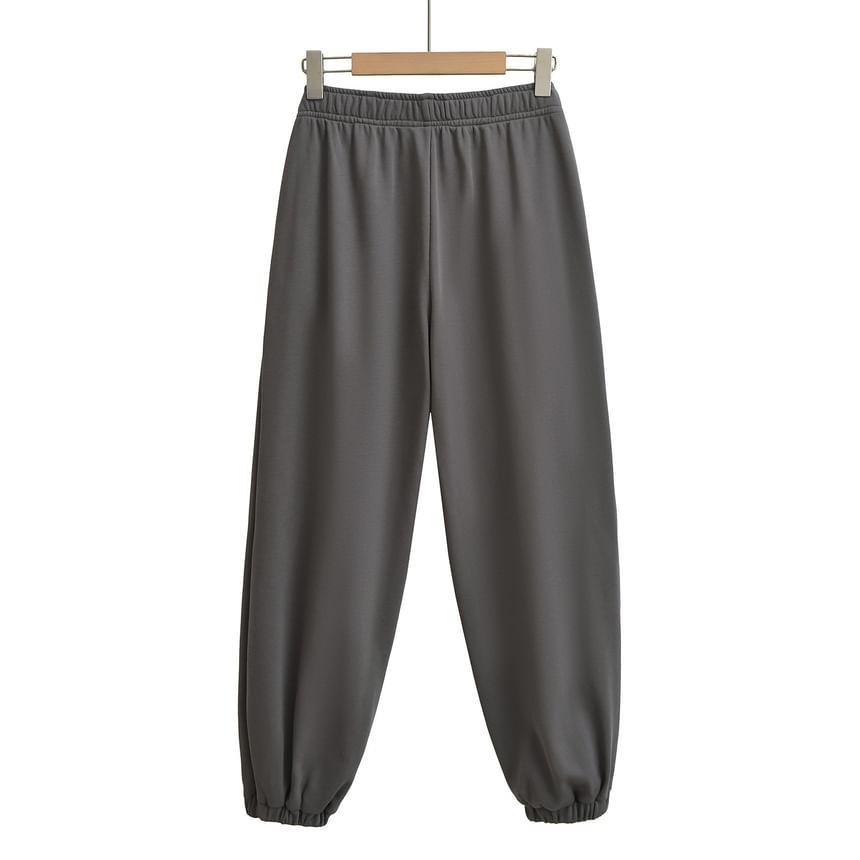 High Rise Plain Sweatpants Product Image