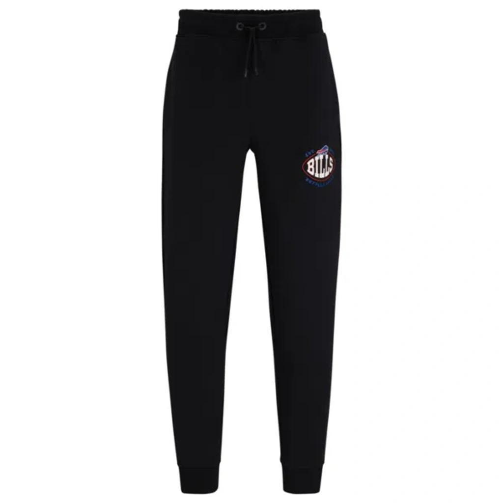 HUGO BOSS X Nfl Cotton-blend Tracksuit Bottoms With Collaborative Branding In Black Product Image