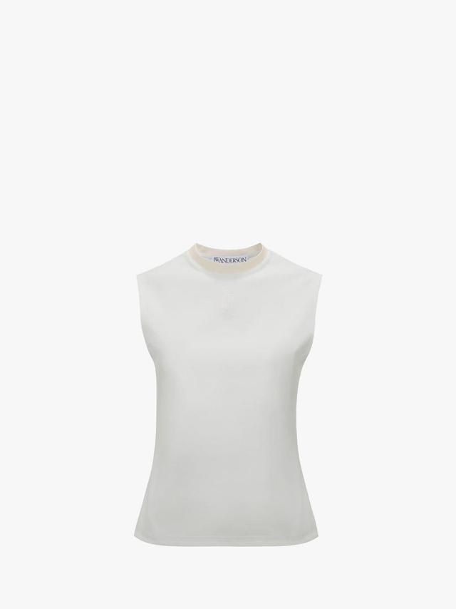 TANK TOP WITH ANCHOR EMBROIDERY in white | JW Anderson US  Product Image