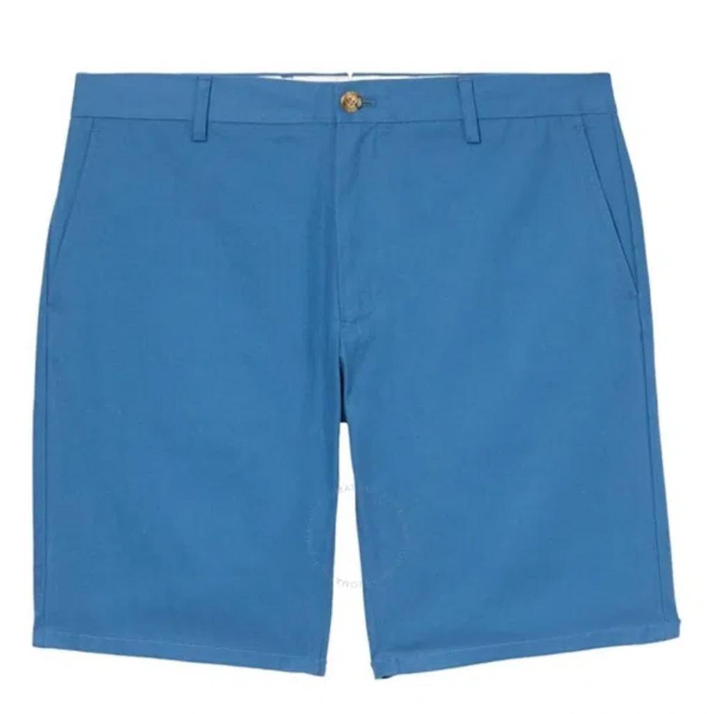 Dark Cerulean Blue Shibden Logo Applique Shorts Product Image