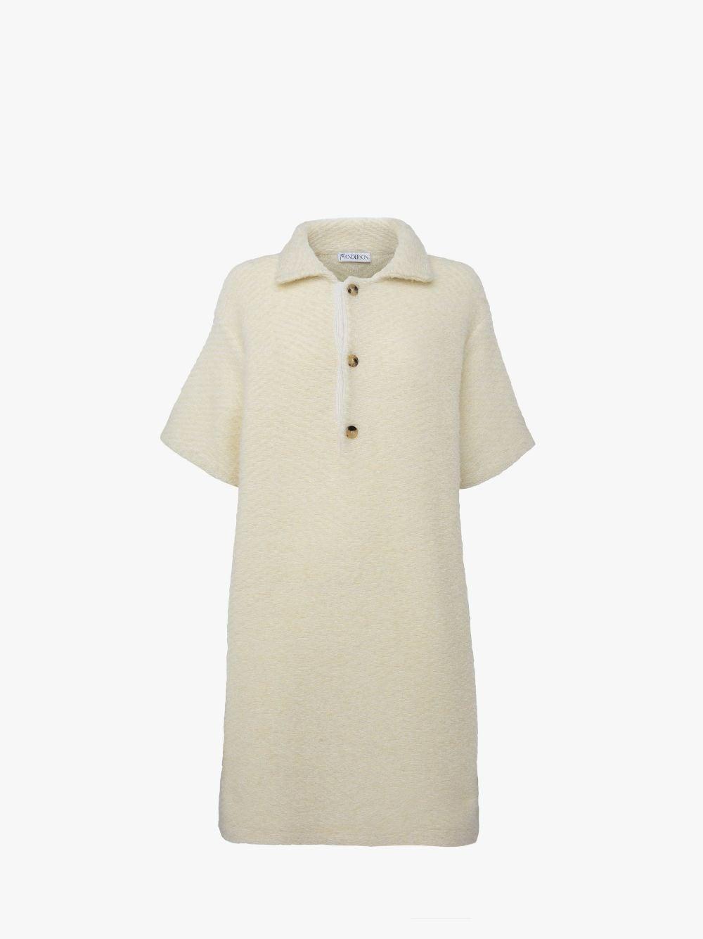 KNITTED MINI POLO DRESS in yellow | JW Anderson US  product image