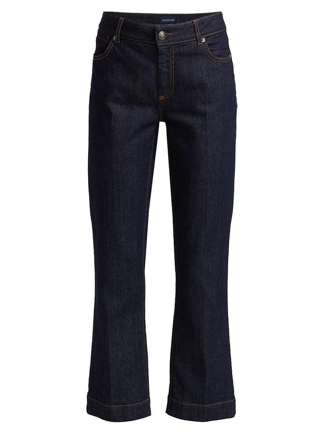 Womens Ankle Crop Flare Jeans Product Image