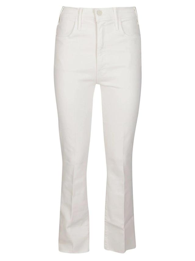 The Hustler Ankle Fray Bootcut Jeans In White Product Image