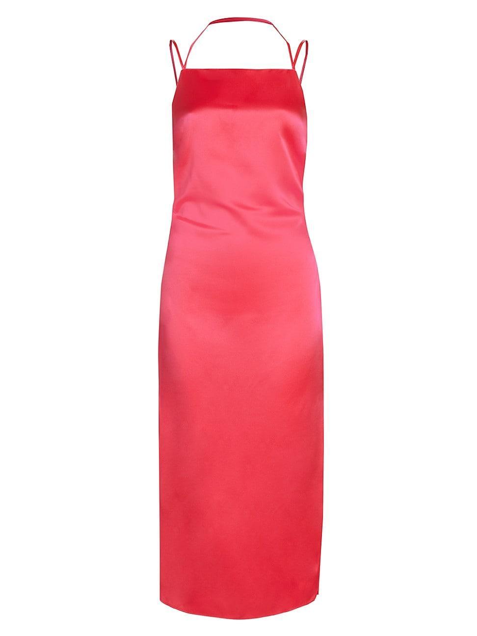 Womens Amiyah Silk Slip Midi-Dress Product Image