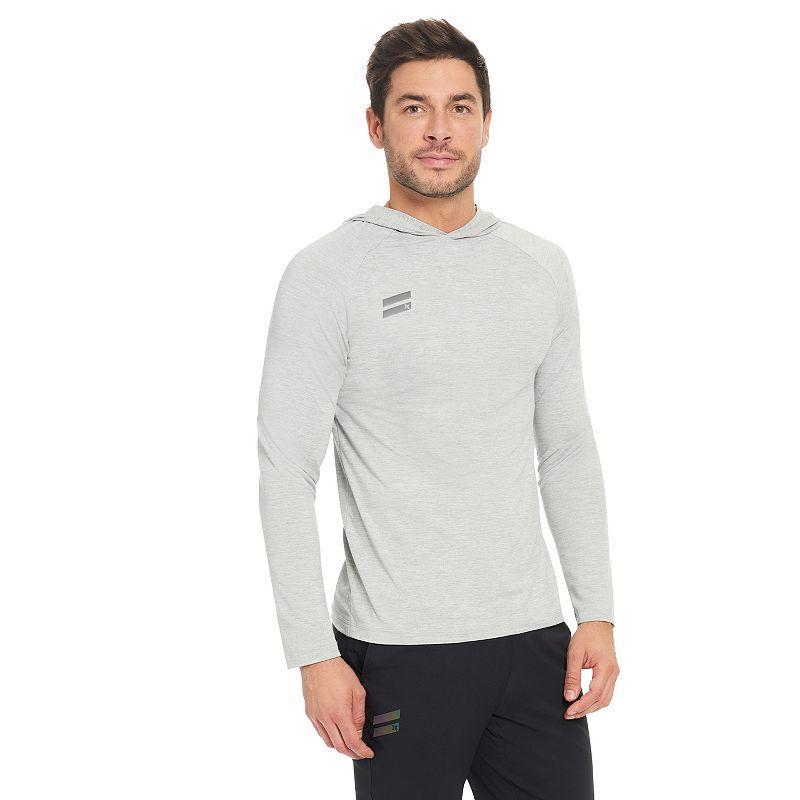 Mens Hurley Long Sleeve Performance Top with Hood Light Grey Gray Product Image