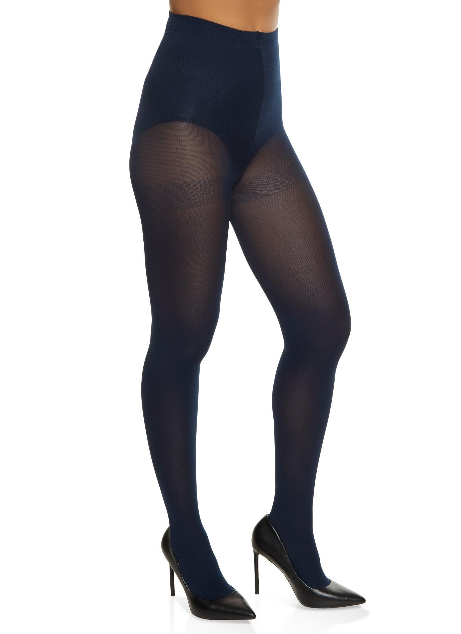 Opaque High Waisted Tights Female Product Image