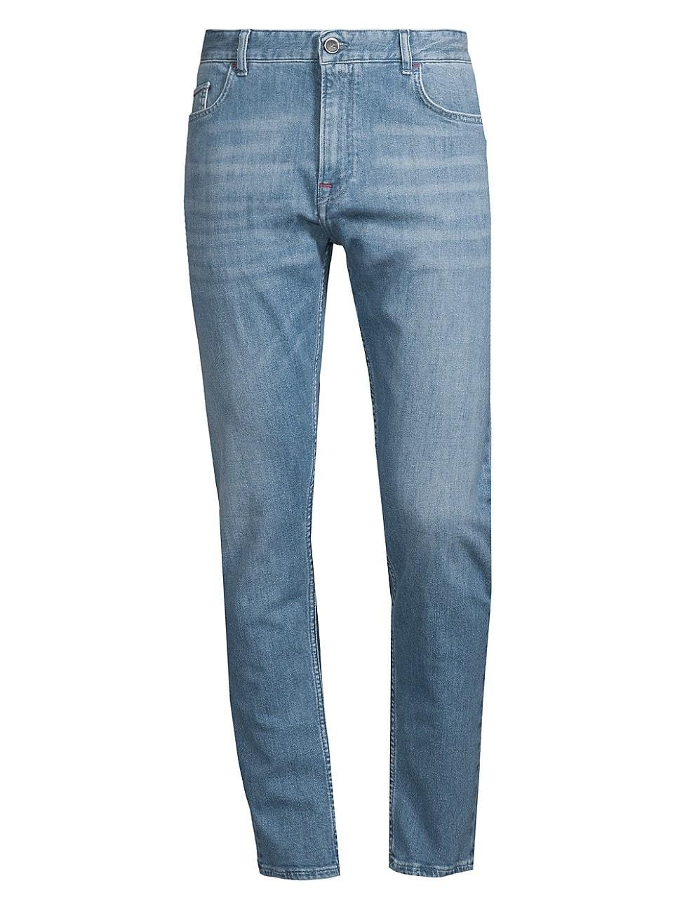 Mens The Barchetta Distressed Straight-Leg Jeans Product Image