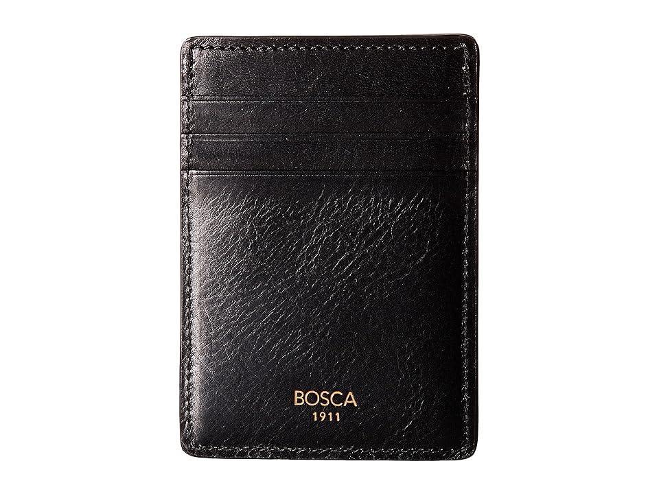 Bosca Dolce Collection - Deluxe Front Pocket Wallet (Black) Bi-fold Wallet Product Image