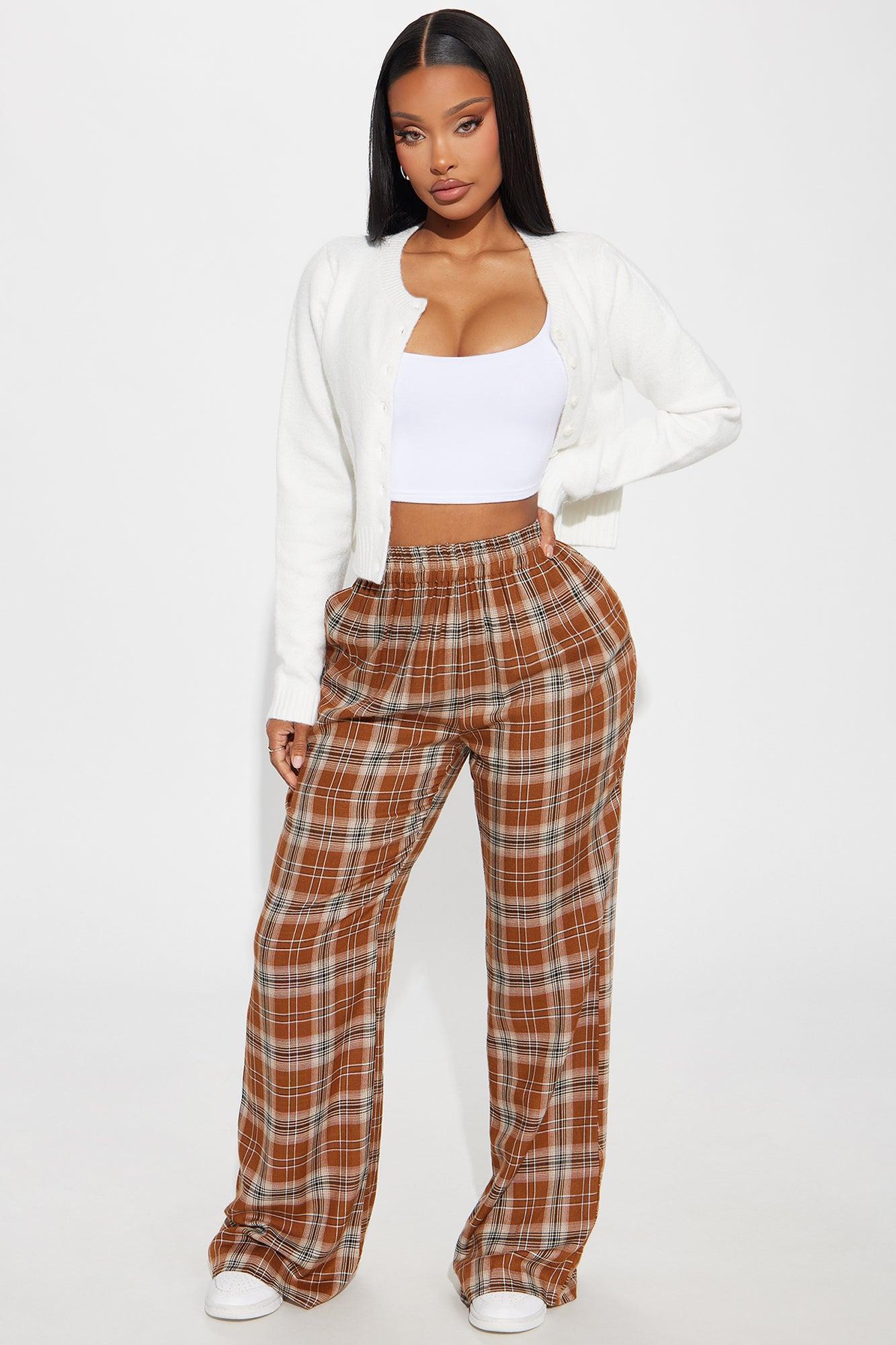 Hunter Plaid Boxer Pant - Brown product image