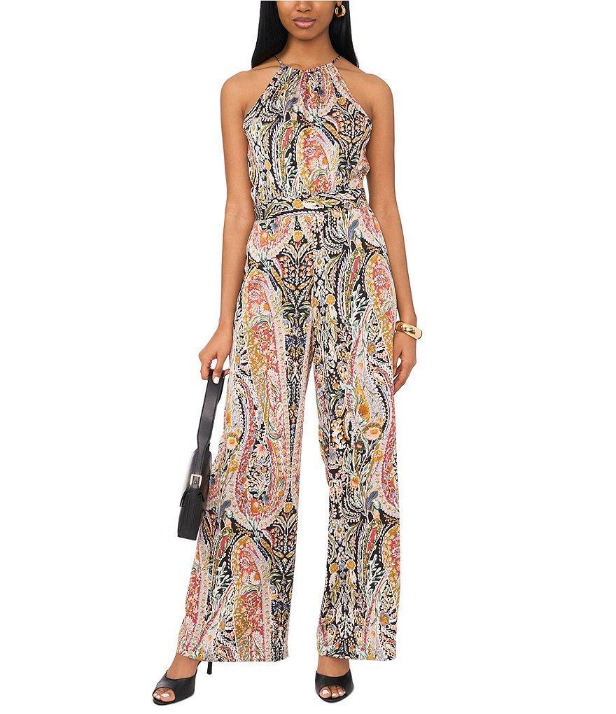 1. STATE Halter Neck Tie Back Jumpsuit Product Image