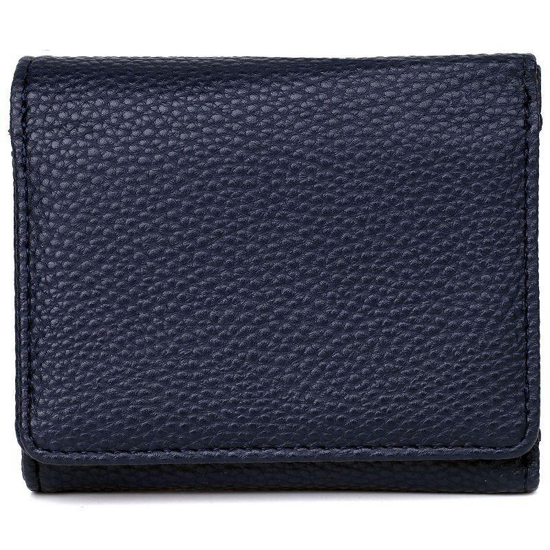 Julia Buxton Solid Pebble Faux Leather Medium Trifold Wallet Product Image