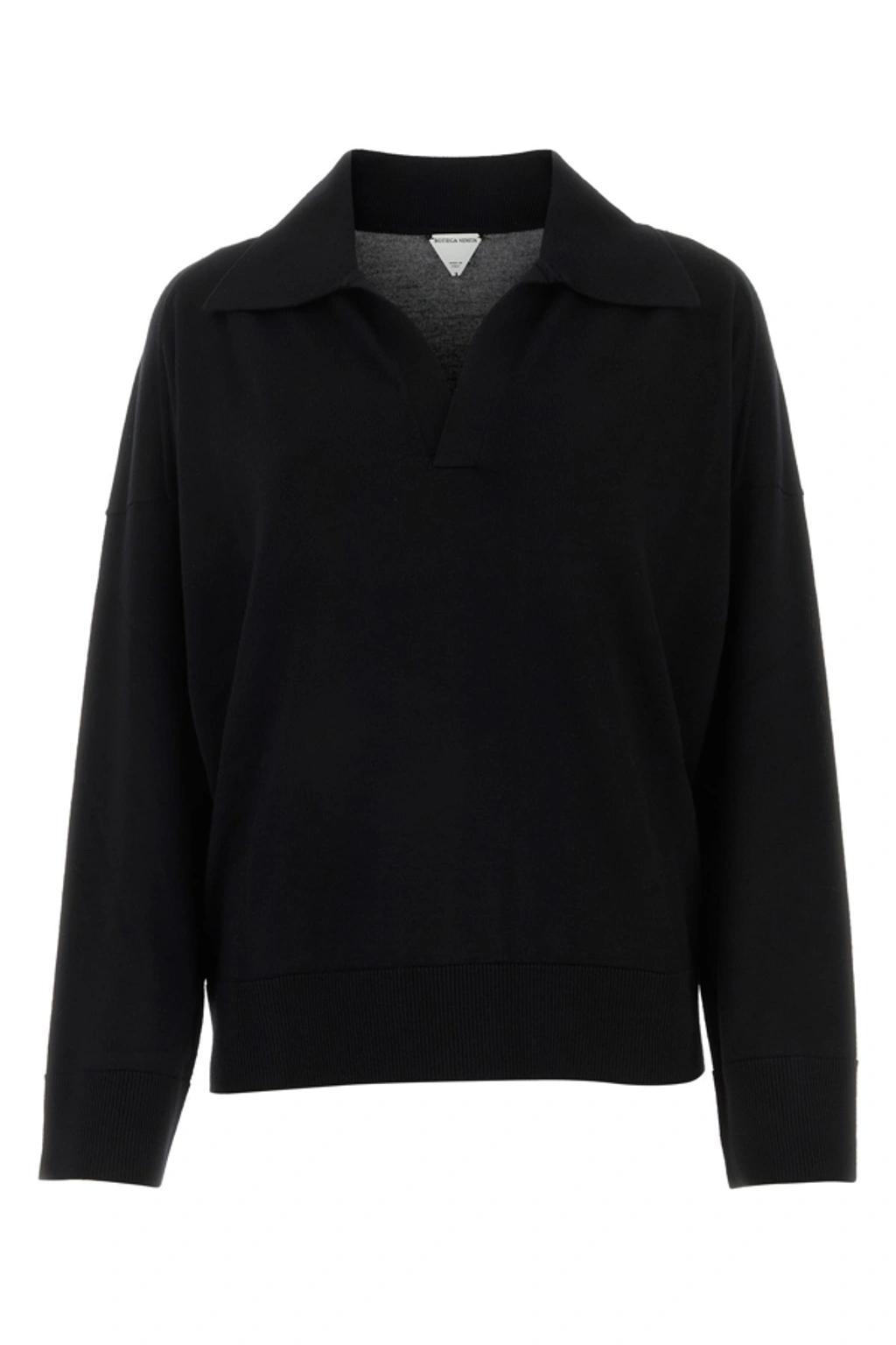 Classic Wool Sweater In Black Product Image