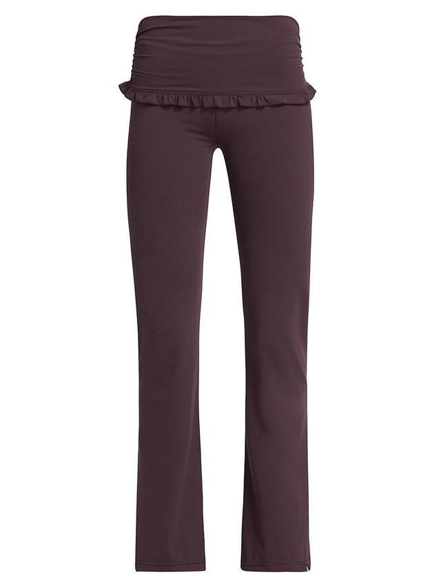 Womens Fleur Ruffled Stretch Pants Product Image