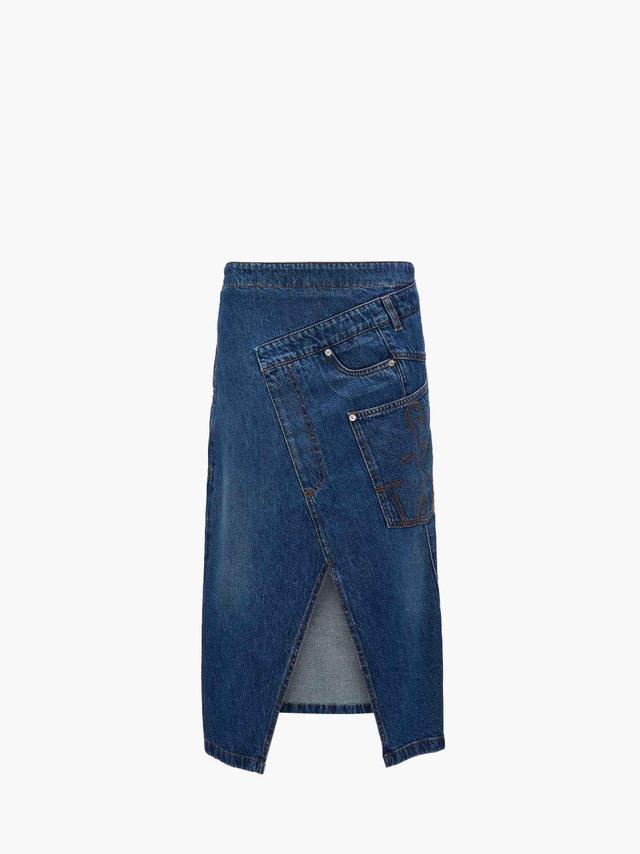 DENIM MIDI SKIRT in blue | JW Anderson US  Product Image