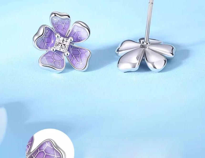 Flower Rhinestone Stud Earring Product Image