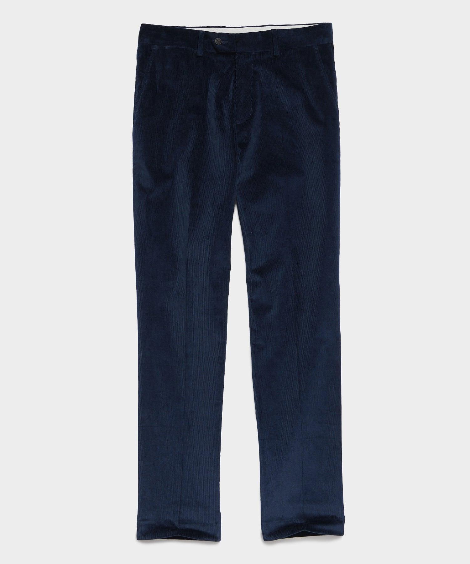 Italian Corduroy Sutton Trouser in Navy Product Image