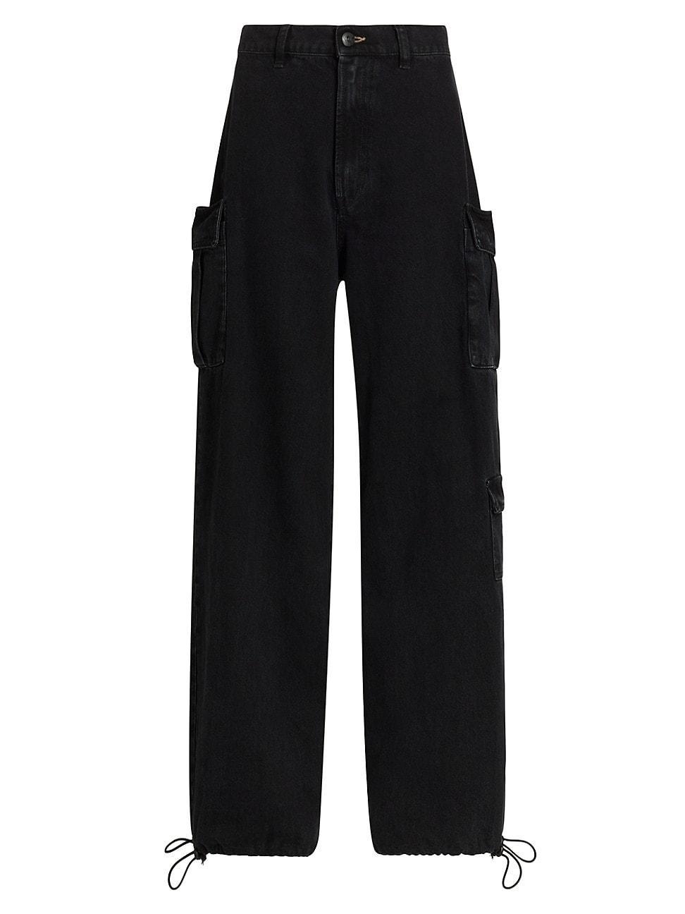 Womens Skater Cargo High-Rise Relaxed-Fit Utility Jeans Product Image