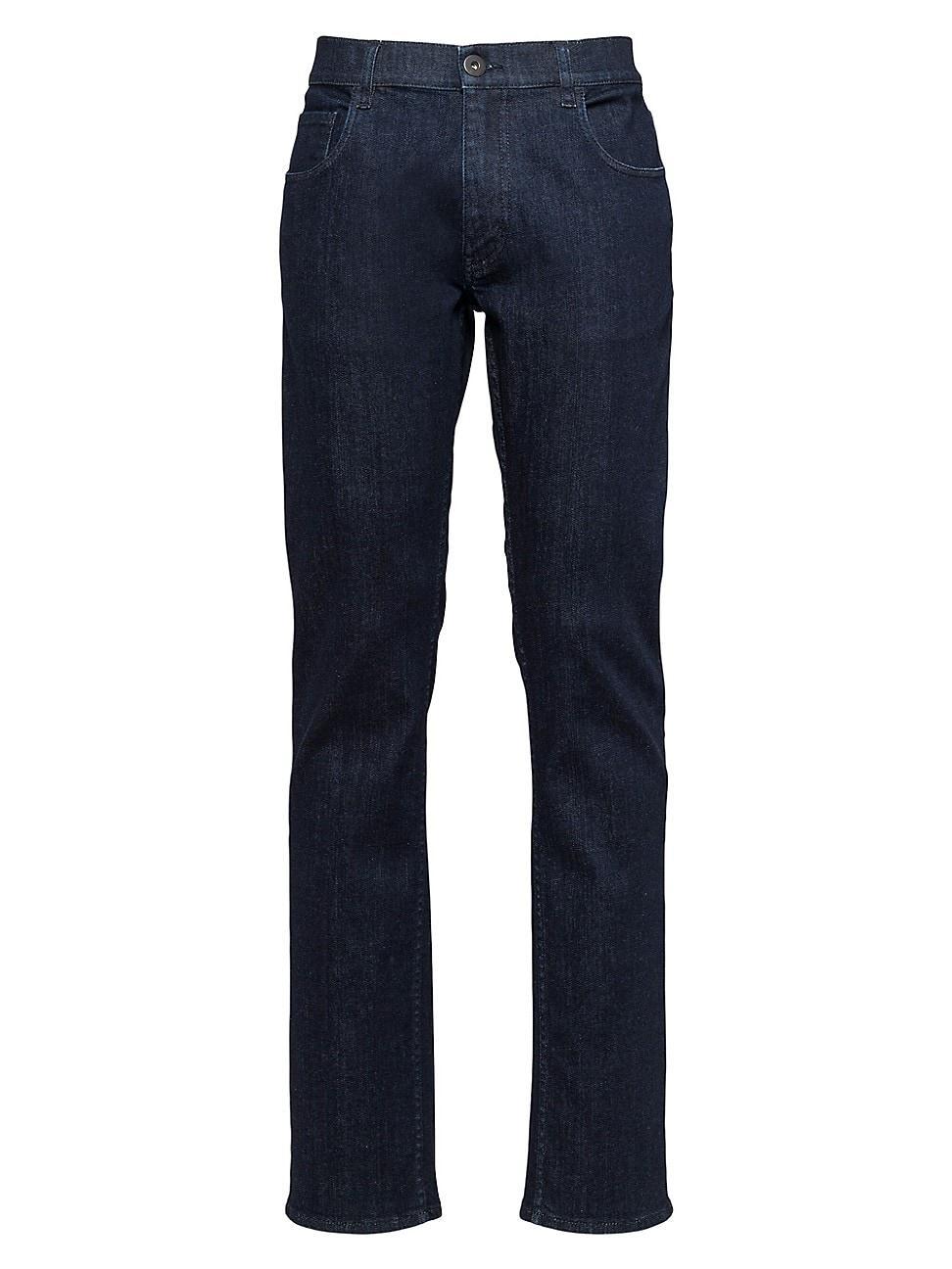 Mens Five-Pocket Stretch-Denim Trousers Product Image