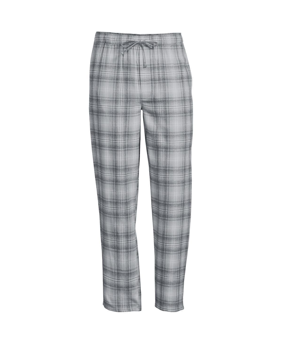 Big & Tall Lands End Flannel Top & Bottoms Pajama Set, Mens Red Shadow Product Image