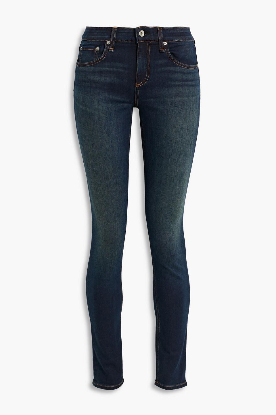 Cate Mid-rise Skinny Jeans In Blue Product Image