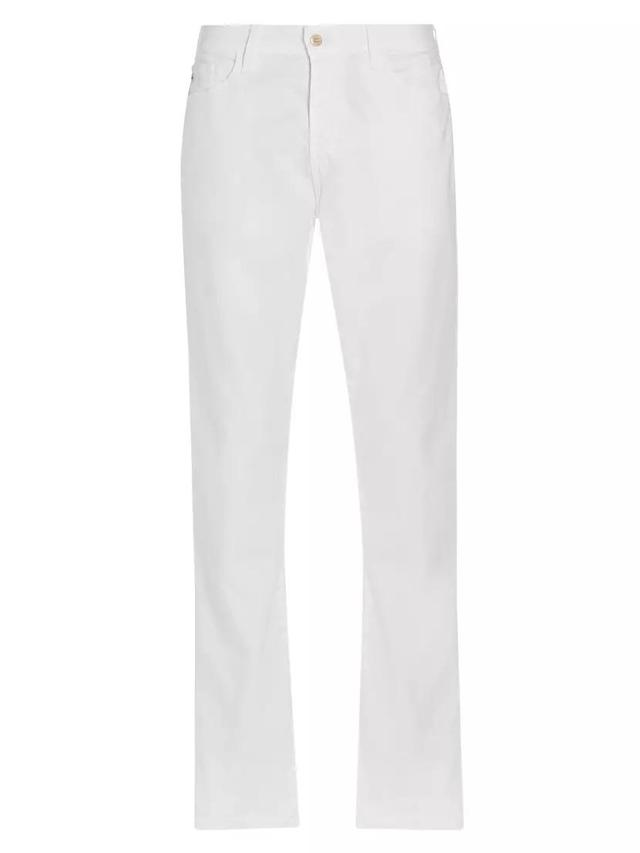 Everett Stretch Cotton-Linne Straight-Leg Jeans Product Image