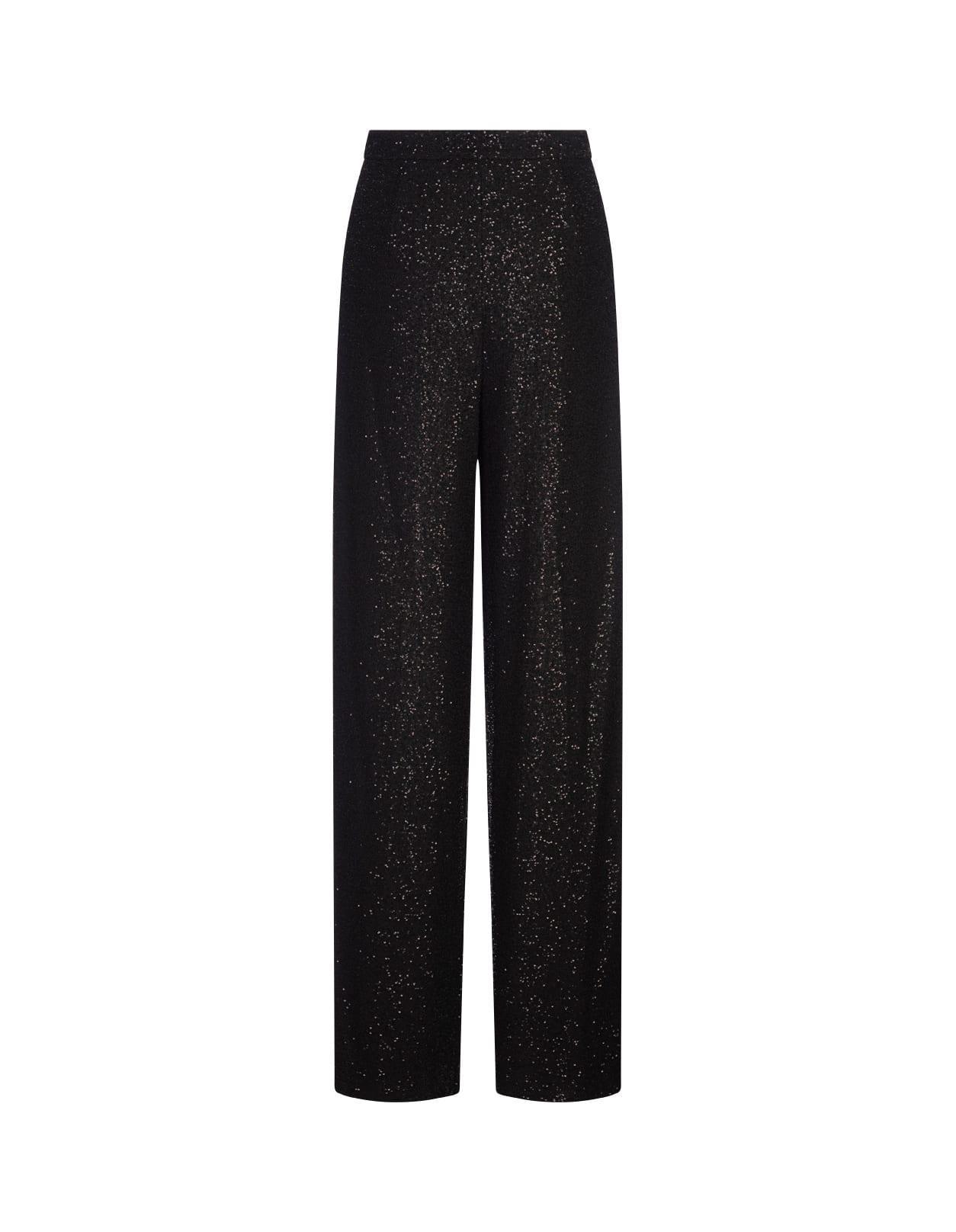 MAX MARA White Wide-leg Trousers In Black Product Image