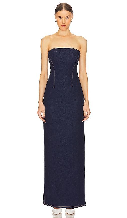 GRLFRND Lena Column Dress Blue. (also in ). Product Image