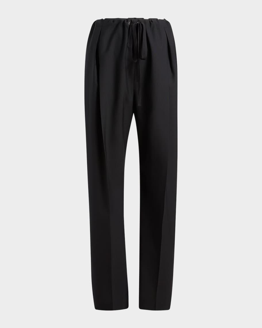 Trenton Pleated Straight-Leg Pull-On Pants Product Image