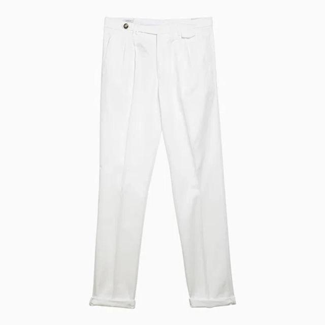 BRUNELLO CUCINELLI White Cotton Regular Pants Product Image