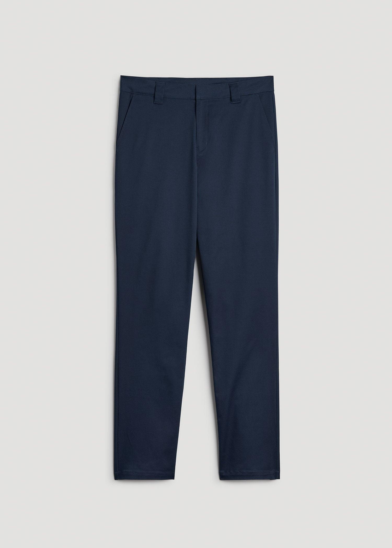 LJ&S Stretch Twill STRAIGHT-LEG Work Pants for Tall Men in Marine Blue Product Image