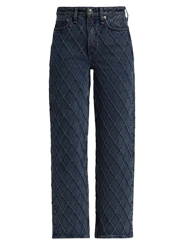 Womens Charlie Diamond-Quilted High-Rise Jeans Product Image