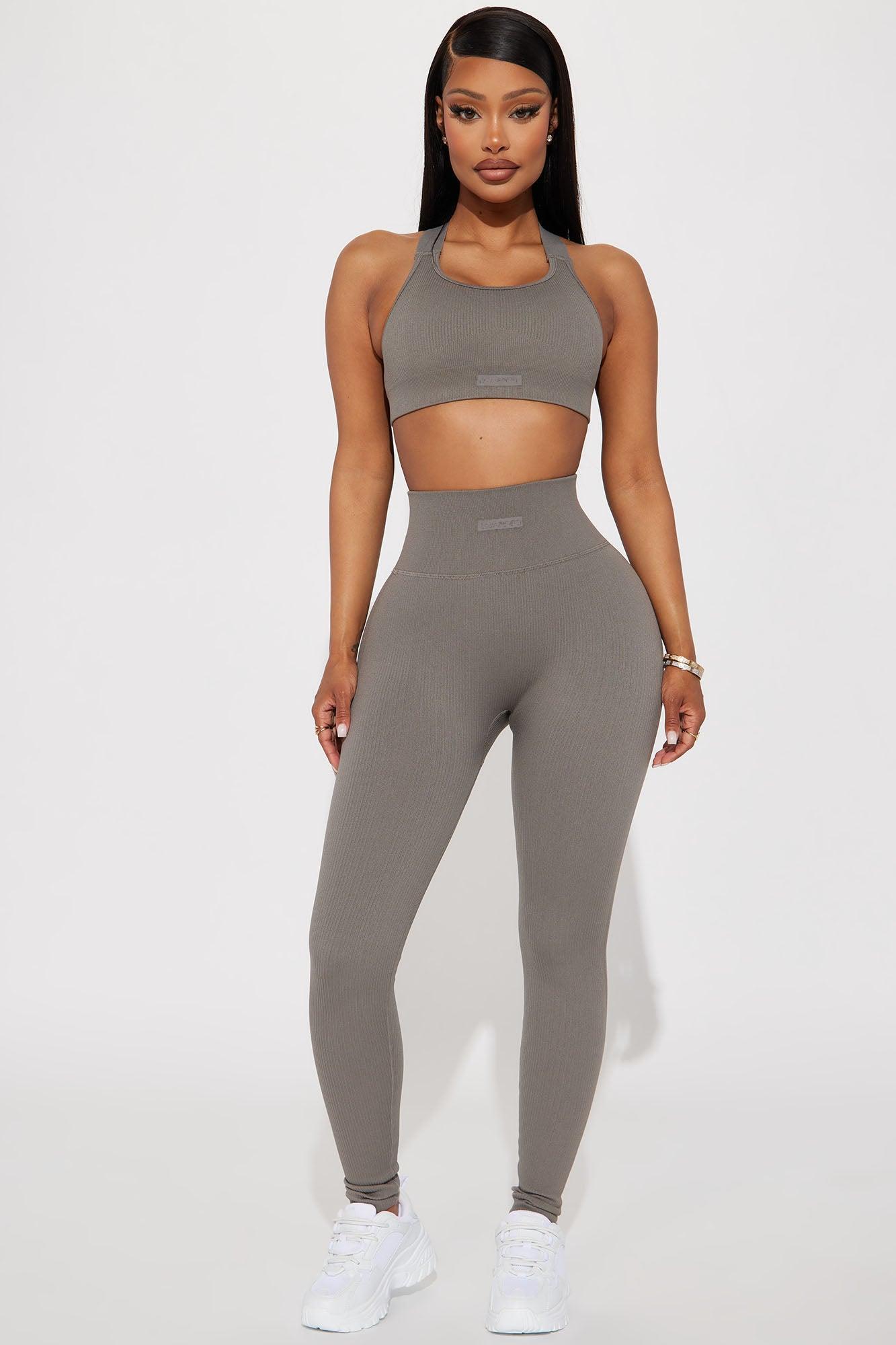 Fighter Ribbed Active Legging In Infinity Seamless - Charcoal product image