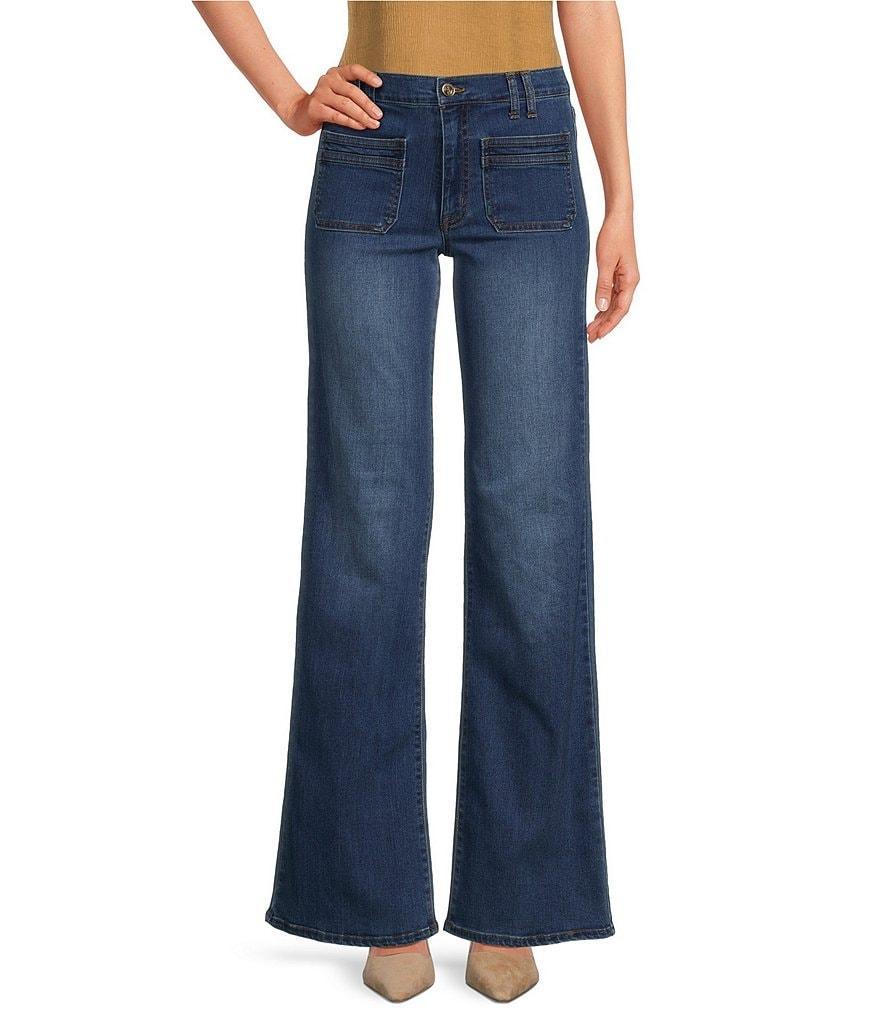 Sam Edelman Patch Pocketed Flare Jeans Product Image