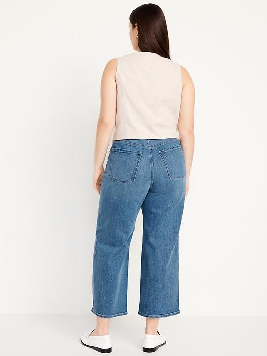 Extra High-Waisted Cropped Wide-Leg Jeans Product Image