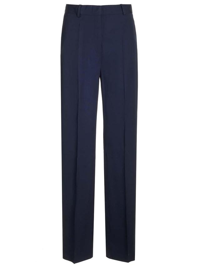 Straight Leg Trousers In Blue Product Image