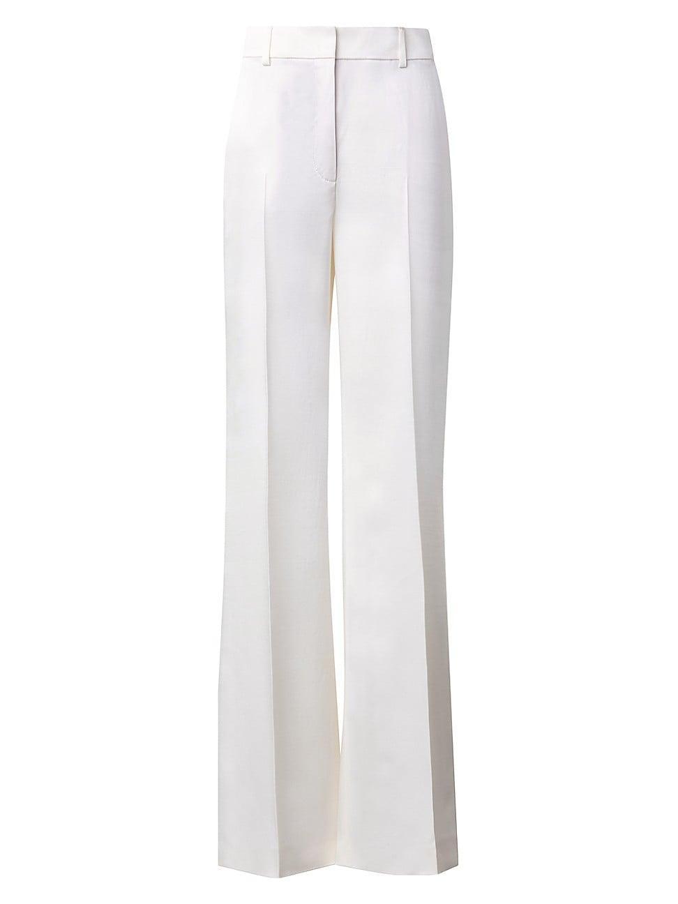 Womens Florine Wool Satin Wide-Leg Pants Product Image