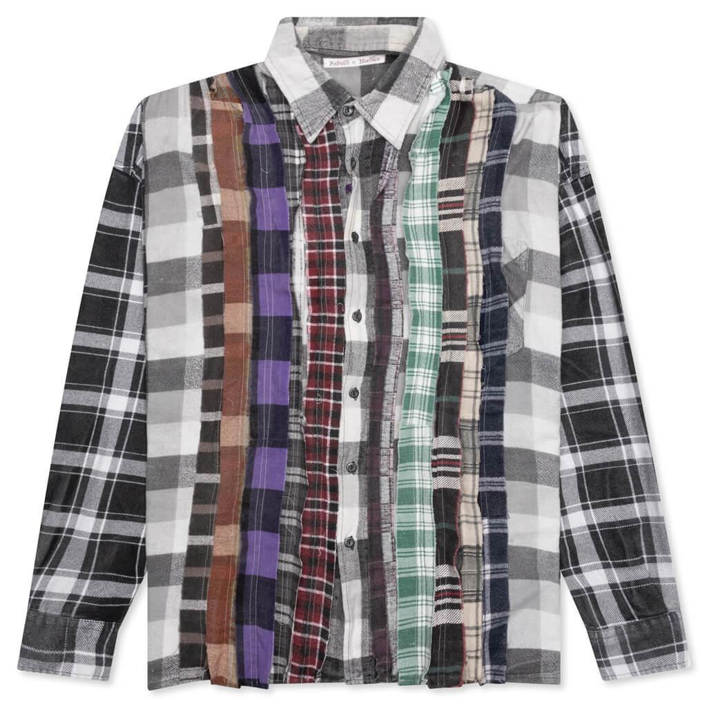 Flannel Shirt Ribbon Wide Reflection Shirt - Assorted Male Product Image