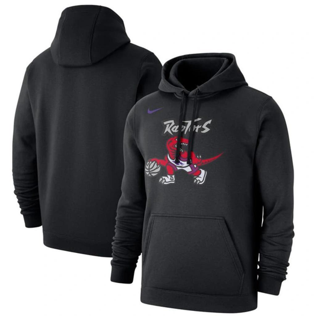 NIKE Black Toronto Raptors Hardwood Classics Club Pullover Fleece Hoodie Product Image