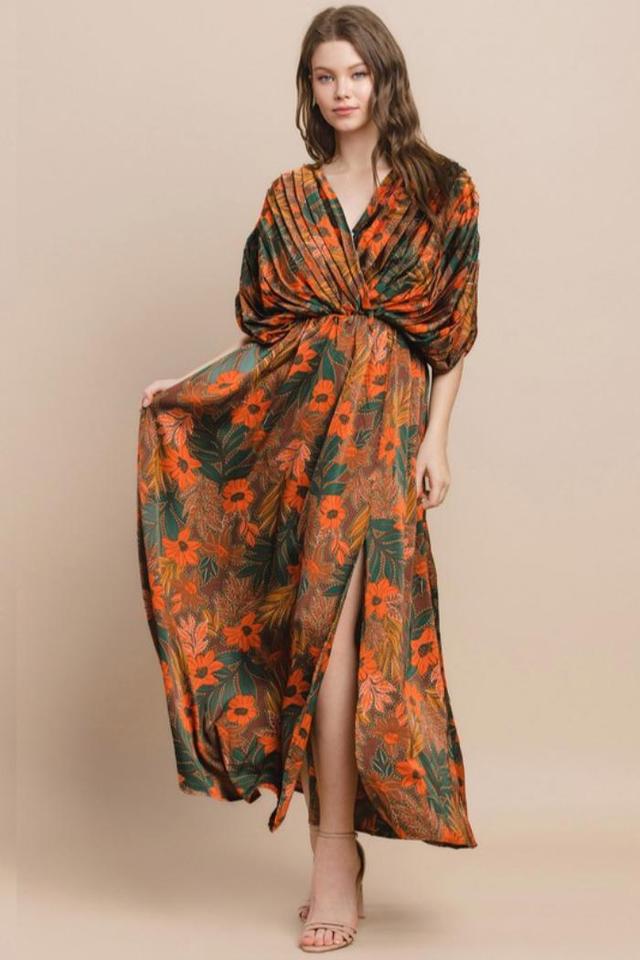 SS Pleated Maxi Dress Product Image