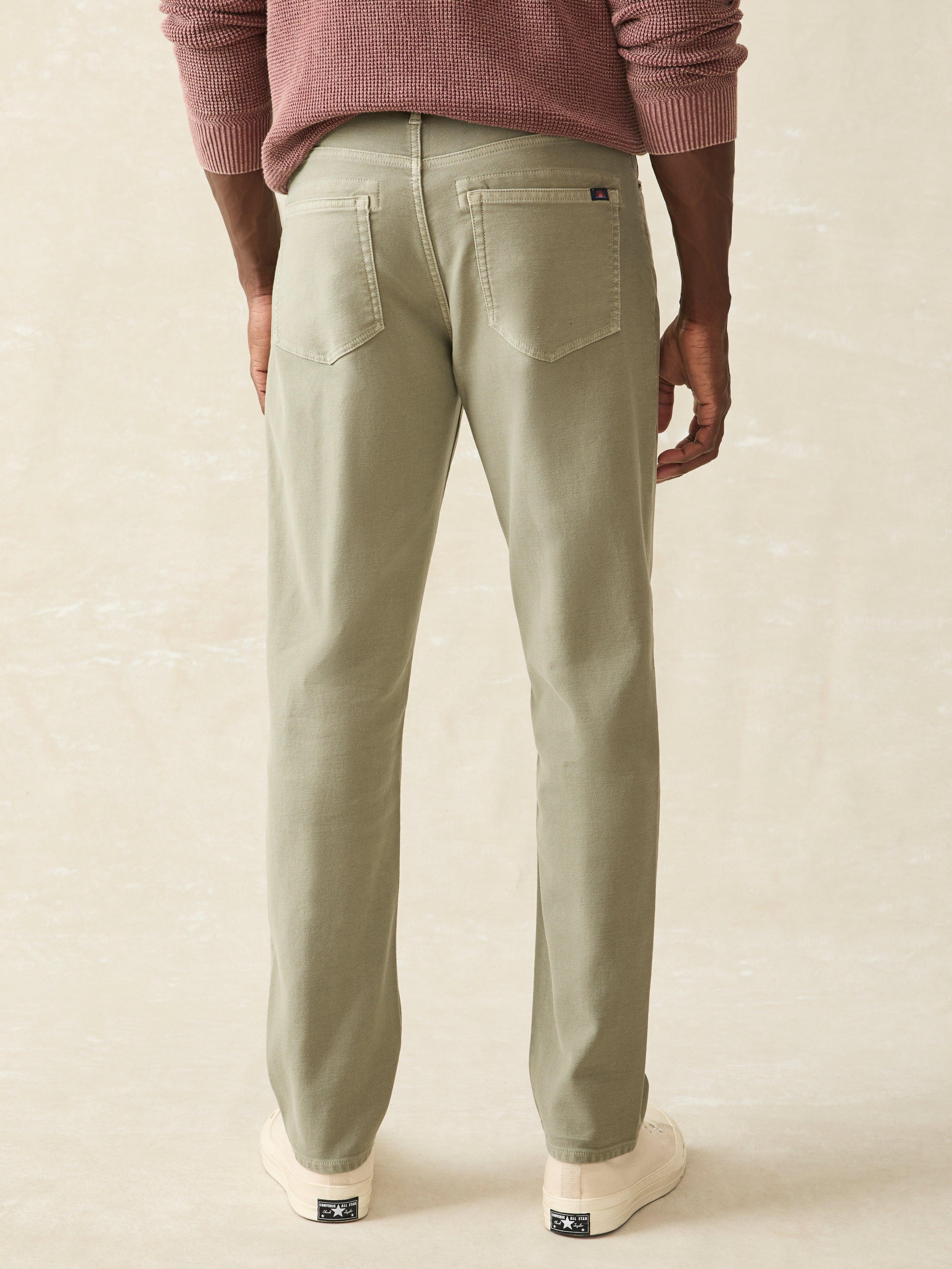 Stretch Terry 5-Pocket Athletic Fit Pant - Faded Olive Male Product Image