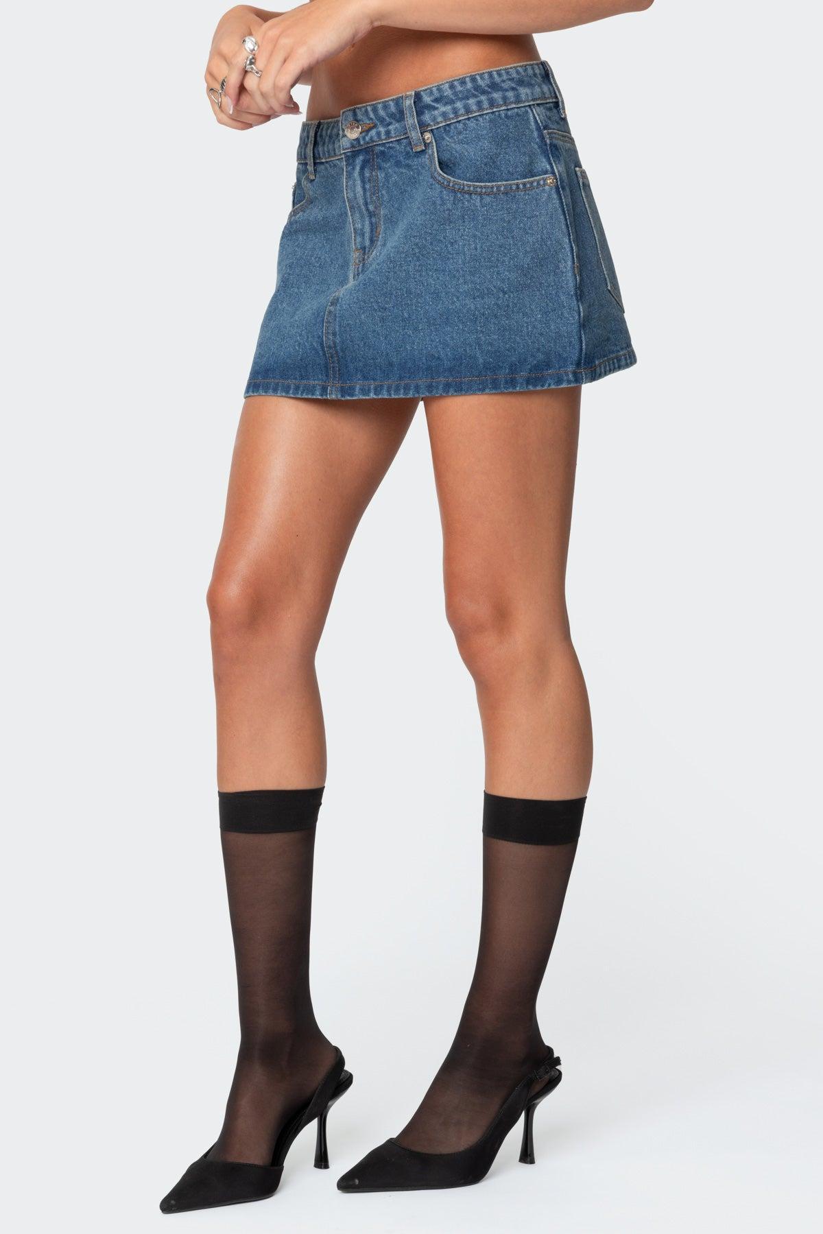 Chiara Denim Micro Skirt Product Image